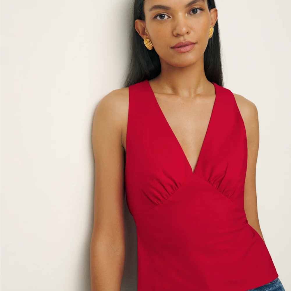 Reformation Meg Top in Lipstick